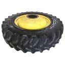 520/85R42 Goodyear Farm UltraTorque Radial R-1 on John Deere Yellow 10-Hole Dolly Dual 70%
