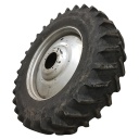 520/85R46 Firestone Radial Deep Tread 23 R-1W on Case IH Silver Mist 10-Hole Formed Plate W/Weight Holes 70%