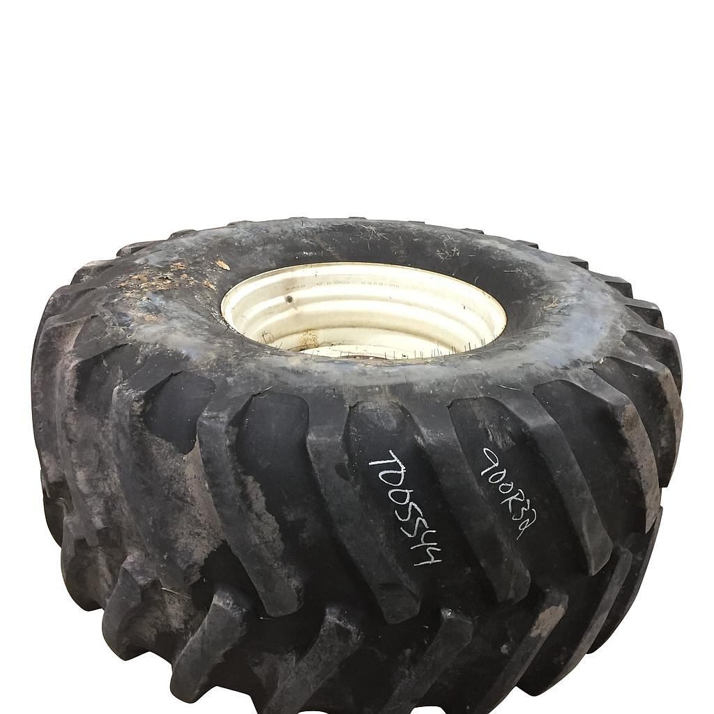 900/60R32 Firestone Radial All Traction 23 R-1 on Off White 10-Hole Formed Plate 85%