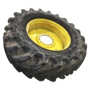 650/65R38 Alliance 365 Agristar R-1W on John Deere Yellow 12-Hole Formed Plate Sprayer 80%