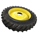 480/80R46 Goodyear Farm UltraTorque Plus Radial R-1 on John Deere Yellow 10-Hole Formed Plate W/Weight Holes 90%