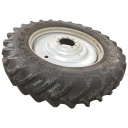 480/95R50 Goodyear Farm DT800 Optitrac R-1W on Case IH Silver Mist 10-Hole Formed Plate W/Weight Holes 90%