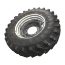 420/90R30 Firestone Radial All Traction FWD R-1 on Case IH Silver Mist/Black 10-Hole Waffle Wheel (Groups of 2 bolts) 50%