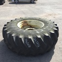24.5/R32 Firestone Radial All Traction 23 R-1 on Cream 10-Hole Formed Plate 60%