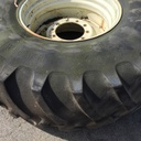 24.5/R32 Firestone Radial All Traction 23 R-1 on Cream 10-Hole Formed Plate 60%