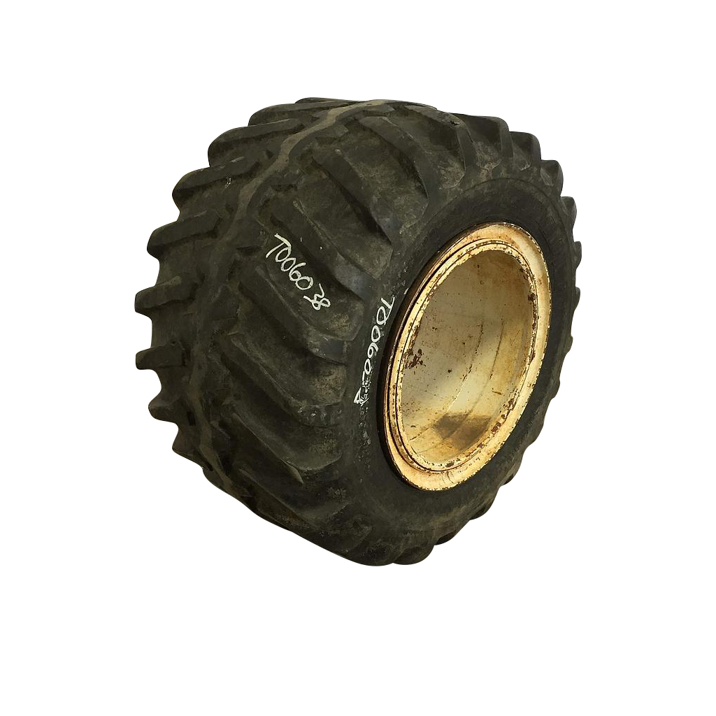 42/25.00-20 Firestone Flotation 23 DT HF-3 on White 0-Hole Terra Rim 40%