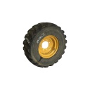 12/-16.5 Deestone D304 Skid Steer R-4 on Industrial Yellow  8-Hole Skid Steer 50%