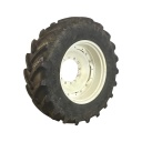 480/70R34 Michelin OmniBib R-1W on New Holland White 12-Hole Waffle Wheel (Groups of 2 bolts) 80%