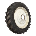 480/80R50 Goodyear Farm DT800 Super Traction R-1W on New Holland White 10-Hole Formed Plate W/Weight Holes 75%