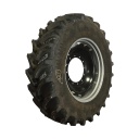 420/85R34 Firestone Radial All Traction DT R-1W on Case IH Silver Mist/Black 12-Hole Waffle Wheel (Groups of 2 bolts) 99%