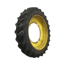 380/90R50 Goodyear Farm DT800 Optitrac R-1W on John Deere Yellow 12-Hole Stub Disc 50%