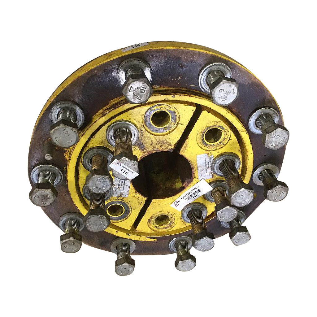 10-Hole Wedg-Lok Style, 3.625" (92.075mm) axle, John Deere Yellow