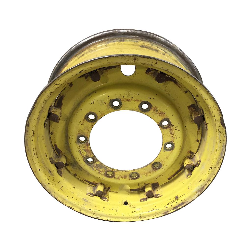 10-Hole Rim with Clamp/Loop Style Center for 26" Rim, John Deere Yellow
