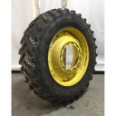 380/85R34 Goodyear Farm Dyna Torque Radial R-1 on John Deere Yellow 12-Hole Waffle Wheel (Groups of 2 bolts) 60%