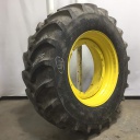 620/70R42 Firestone Radial All Traction DT R-1W on John Deere Yellow 12-Hole Stub Disc 75%