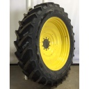 480/80R50 Mitas AC85 Radial R-1W on Case IH Silver Mist 10-Hole Formed Plate W/Weight Holes 95%