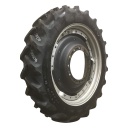 320/85R38 Goodyear Farm DT800 Super Traction R-1W on Case IH Silver Mist/Black 12-Hole Waffle Wheel (Groups of 3 bolts) 75%