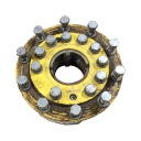 10-Hole Wedg-Lok OE Style, 4.724" (119.99mm) axle, John Deere Yellow