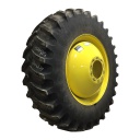 520/85R42 Firestone Radial All Traction 23 R-1 on John Deere Yellow 10-Hole Dolly Dual 95%