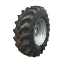 480/70R30 Firestone Radial All Traction DT R-1W on Case IH Silver Mist 10-Hole Formed Plate W/Weight Holes 80%