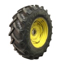 420/85R30 Continental AC85 Contract R-1W on John Deere Yellow 8-Hole Stub Disc (groups of 2 bolts) 75%