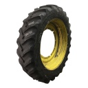 480/80R50 Goodyear Farm DT800 Super Traction R-1W on John Deere Yellow 12-Hole Stub Disc 50%