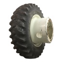 20.8/-42 Firestone Super All Traction 23 R-1 on New Holland White 16-Hole Tiger Planetary Drive Dual 80%