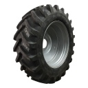 620/70R46 Michelin XM28 R-1W on Case IH Silver Mist 10-Hole Formed Plate W/Weight Holes 99%