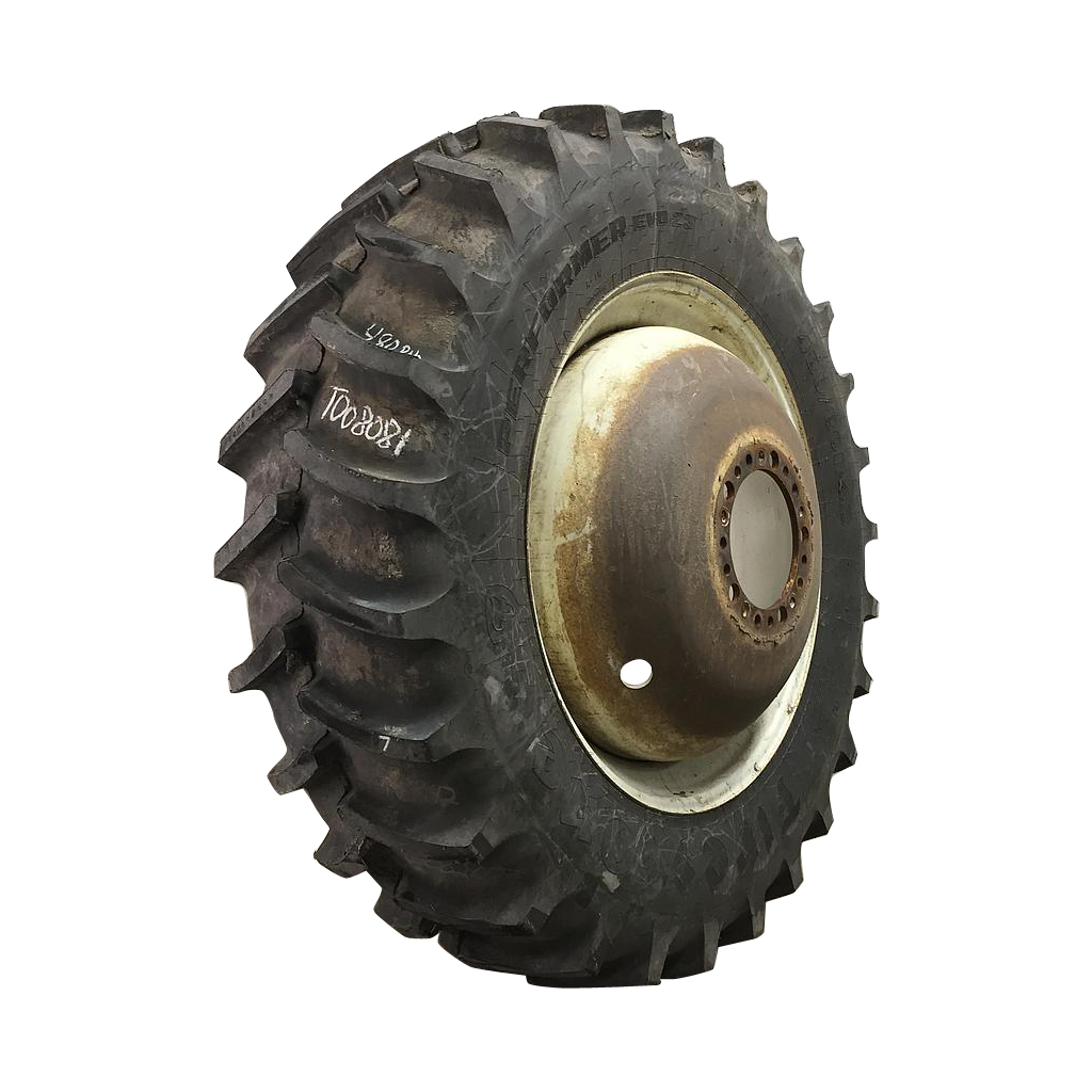 480/80R42 Firestone Performer EVO 23 R-1W on New Holland White 20-Hole Dolly Dual 99%