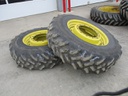 14.9/R46 Goodyear Farm Dyna Torque Radial R-1 on John Deere Yellow 12-Hole Stub Disc 65%