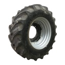 480/70R30 Goodyear Farm DT810 Super Traction R-1W on Case IH Silver Mist/Black 12-Hole Waffle Wheel (Groups of 2 bolts) 50%