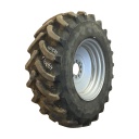 480/70R30 Firestone Radial All Traction DT R-1W on Case IH Silver Mist 10-Hole Formed Plate 90%