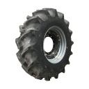 480/85R30 Goodyear Farm Special Sure Grip Radial TD8 R-2 on Case IH Silver Mist/Black 12-Hole Waffle Wheel (Groups of 2 bolts) 99%
