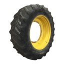 620/70R46 BKT Tires Agrimax RT 765 R-1W on John Deere Yellow 12-Hole Stub Disc 25%