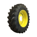 480/70R34 Firestone Radial 9000 R-1W on John Deere Yellow 10-Hole Stub Disc 99%