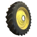 480/80R50 Goodyear Farm DT800 Super Traction R-1W on John Deere Yellow 10-Hole Formed Plate W/Weight Holes 80%
