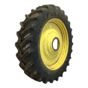 480/80R50 Goodyear Farm DT800 Super Traction R-1W on John Deere Yellow 10-Hole Formed Plate W/Weight Holes 80%