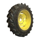 420/85R38 Firestone Performer EVO R-1W on John Deere Yellow 8-Hole Stub Disc (groups of 2 bolts) 99%