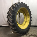 480/80R50 Michelin AgriBib R-1W on John Deere Yellow 12-Hole Stub Disc 70%
