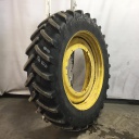 480/80R50 Michelin AgriBib R-1W on John Deere Yellow 12-Hole Stub Disc 65%