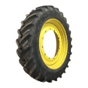 480/80R50 Goodyear Farm DT800 Super Traction R-1W on John Deere Yellow 12-Hole Stub Disc 75%