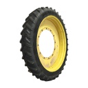 270/95R54 BKT Tires Agrimax RT 955 R-1W on John Deere Yellow 12-Hole Stub Disc 60%