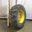 480/70R30 Goodyear Farm DT810 Super Traction R-1W on John Deere Yellow 12-Hole Waffle Wheel (Groups of 2 bolts) 15%