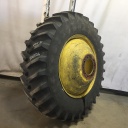 480/80R38 Firestone Radial All Traction 23 R-1 on John Deere Yellow 10-Hole Dolly Dual 90%