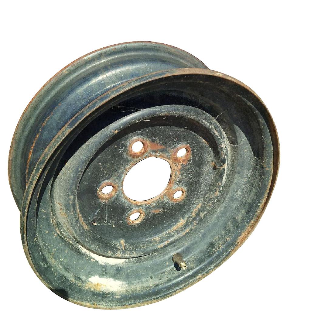 4"W x 12"D, Black 5-Hole Stamped Plate