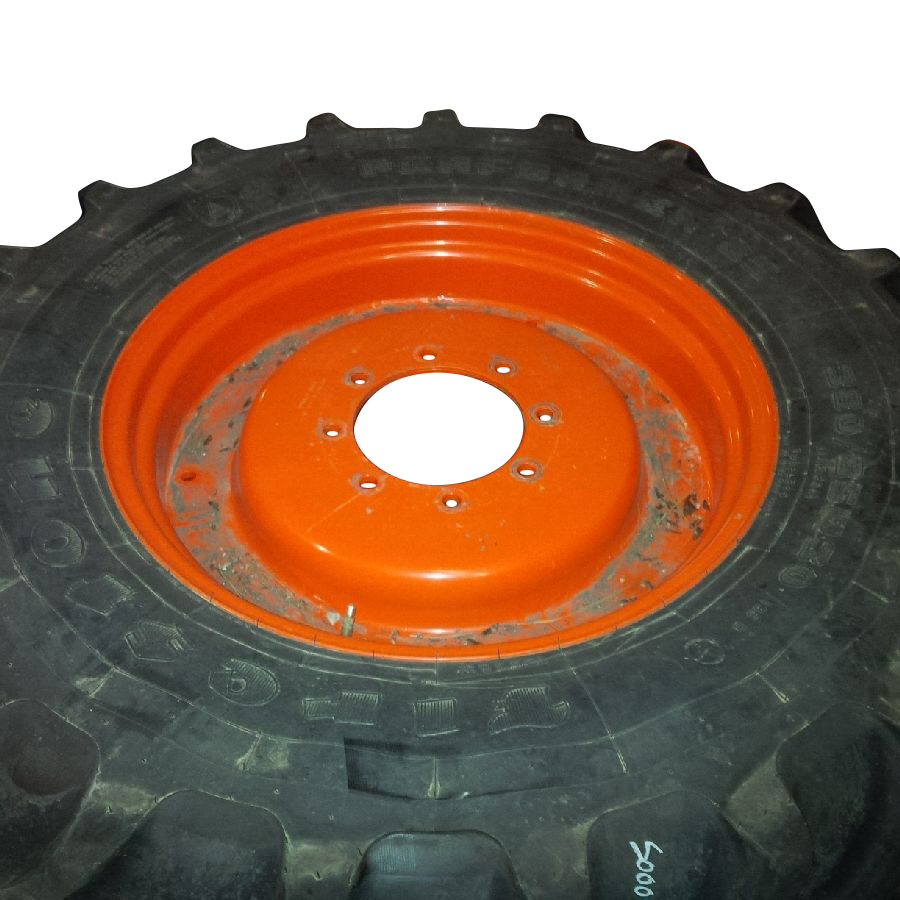 12"W x 30"D, Kubota Orange 8-Hole Formed Plate