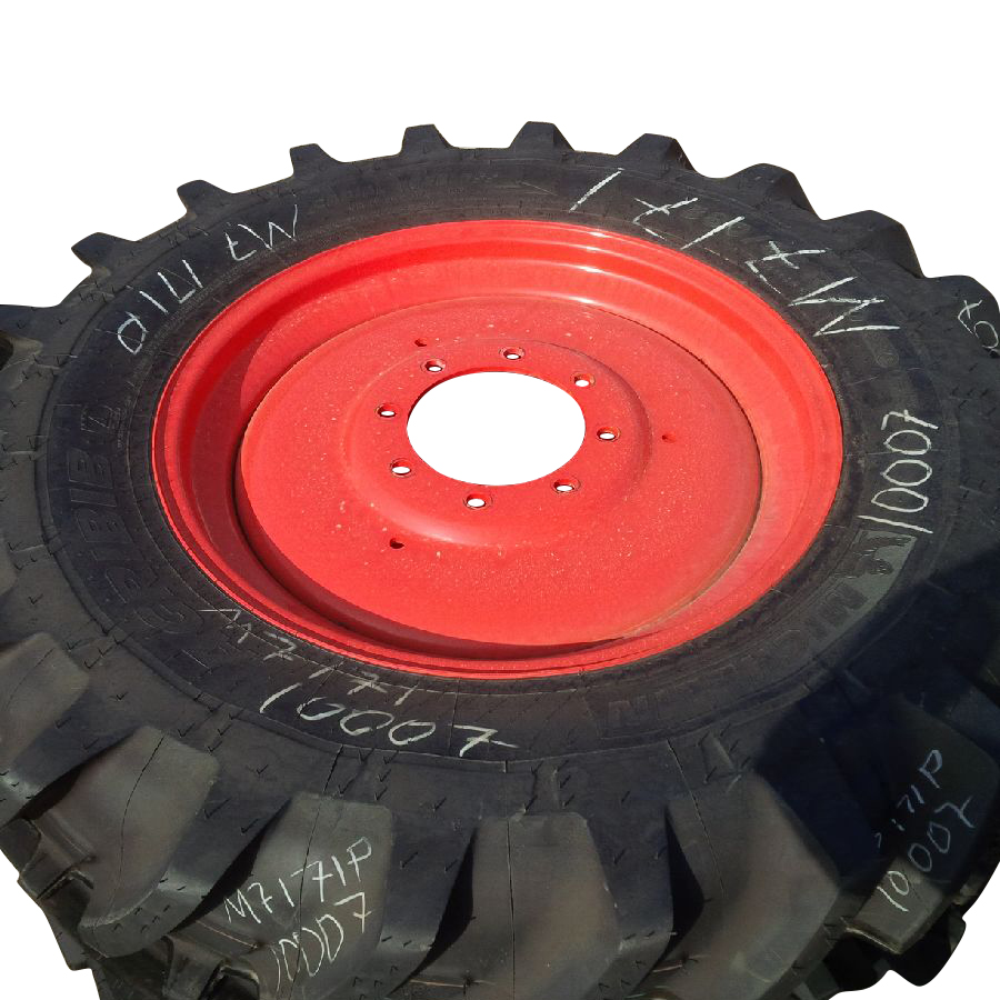 12"W x 30"D, Kubota Orange 8-Hole Formed Plate