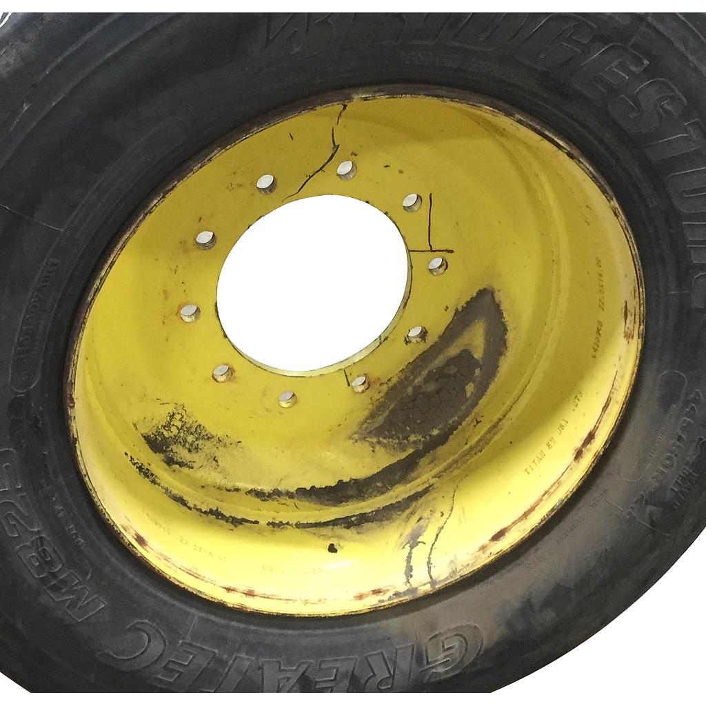 14"W x 22.5"D, John Deere Yellow 10-Hole Formed Plate