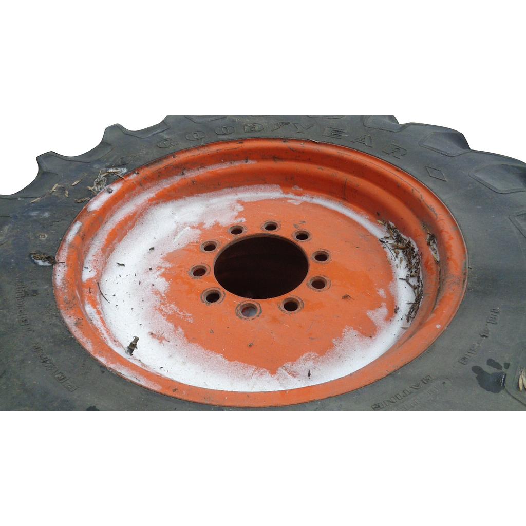 16"W x 30"D, Kubota Orange 10-Hole Formed Plate