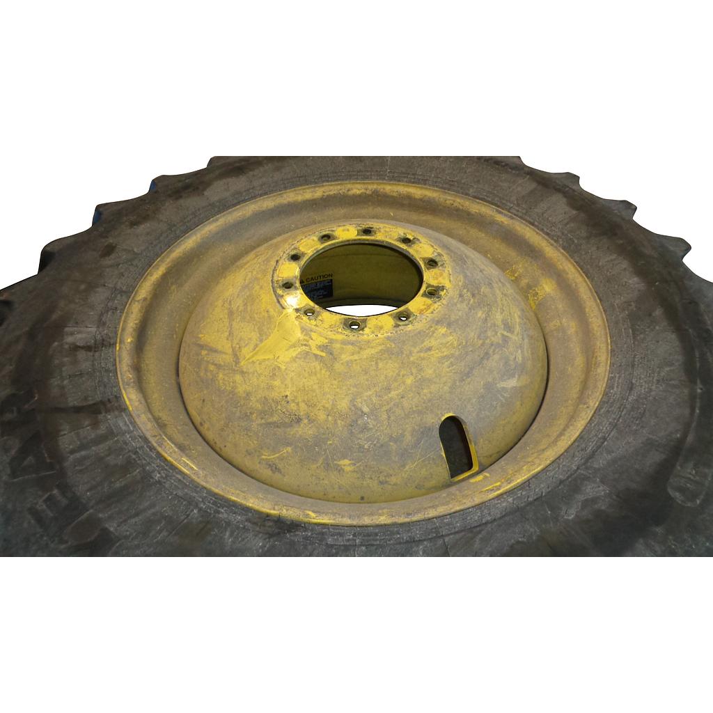 18"W x 42"D, John Deere Yellow 10-Hole Dolly Dual